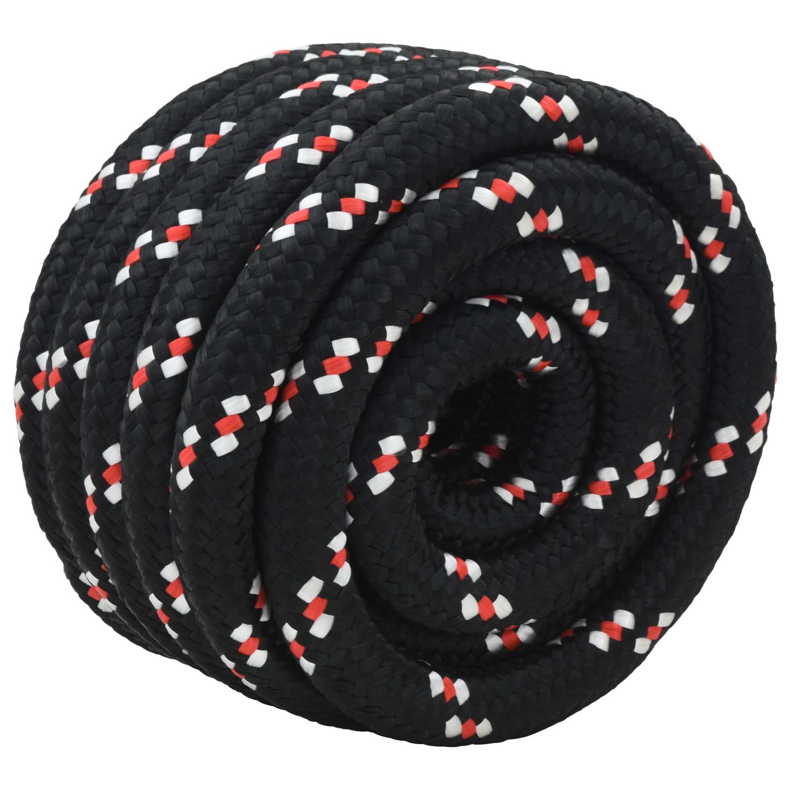 vidaXL Boat Rope 3 mm 25 m Black and Red PP 3