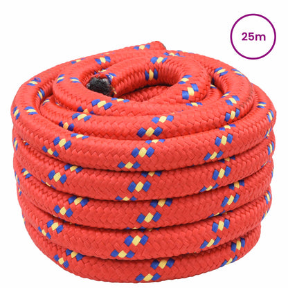 vidaXL Boat Rope 3 mm 25 m Red PP 2