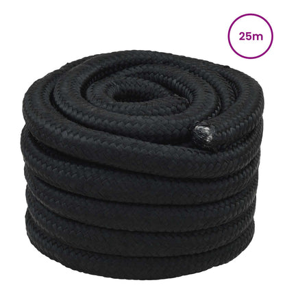 vidaXL Boat Rope 3 mm 25 m Black PP 2