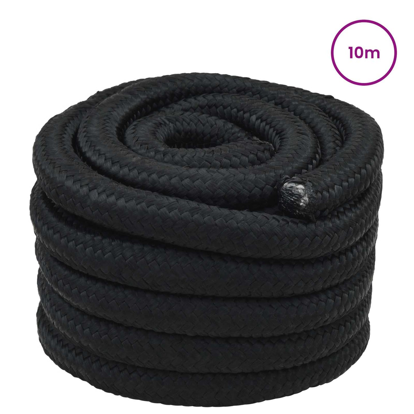 vidaXL Boat Rope 4 mm 10 m Black 2