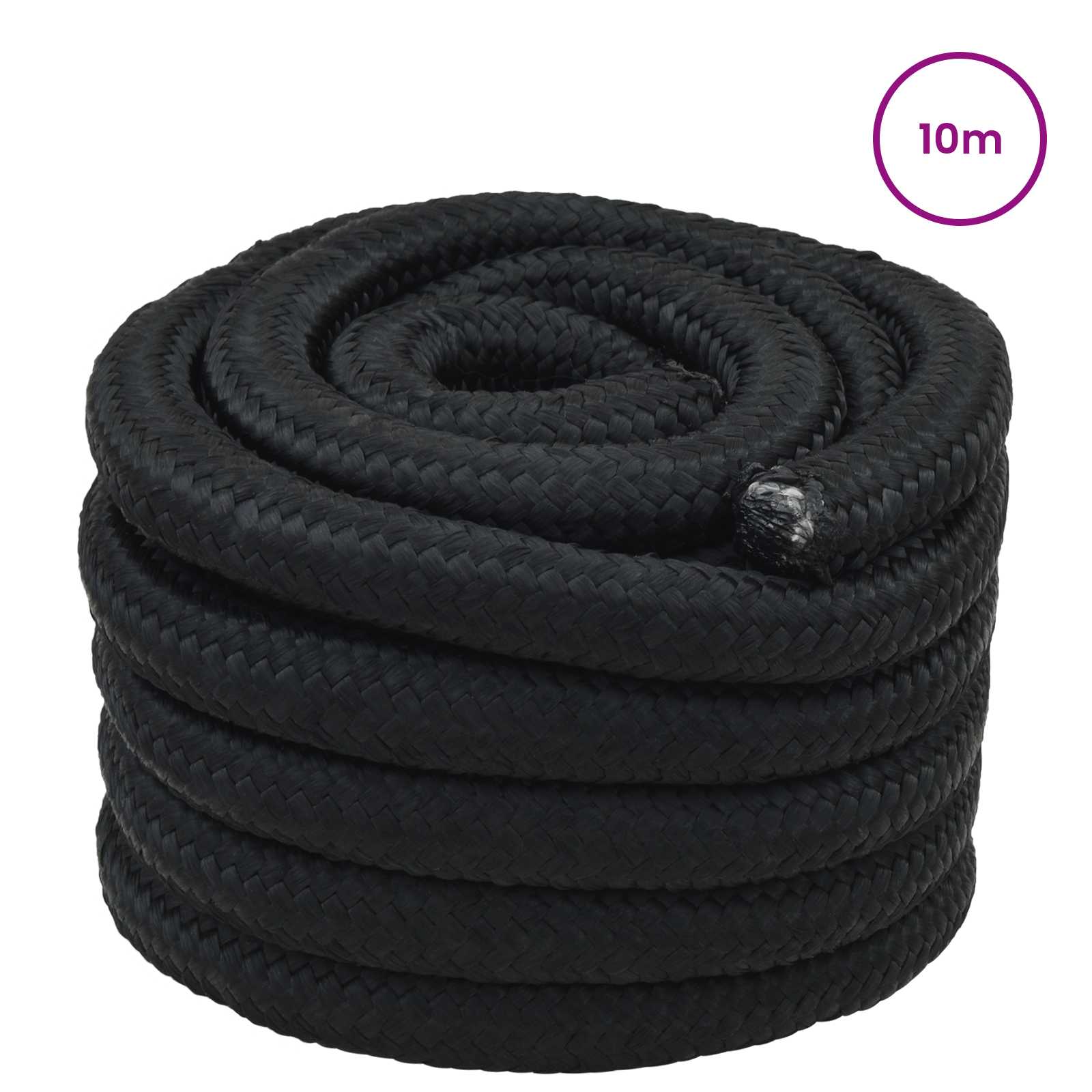 vidaXL Boat Rope 4 mm 10 m Black 2