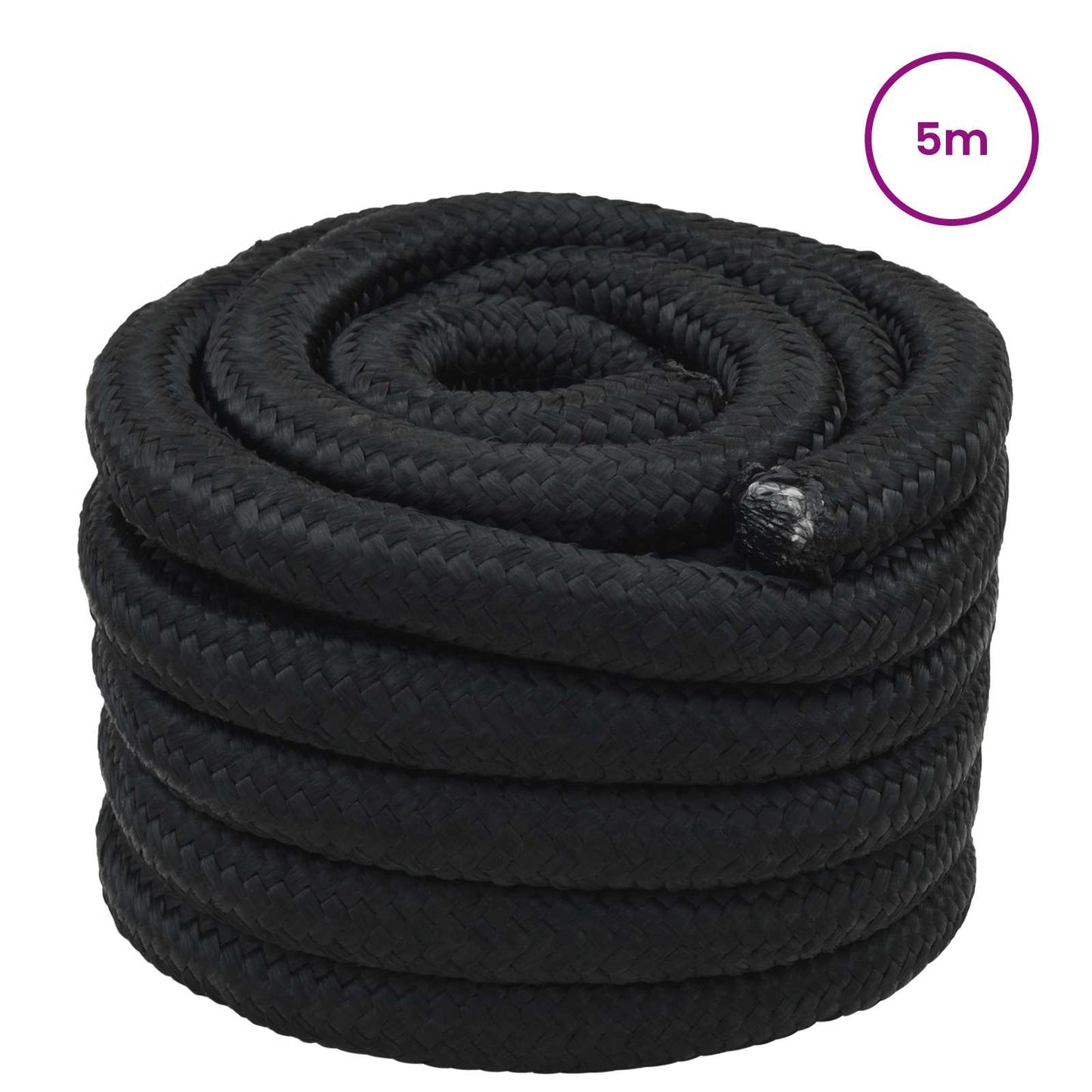 vidaXL Boat Rope 6 mm 5 m Black 2