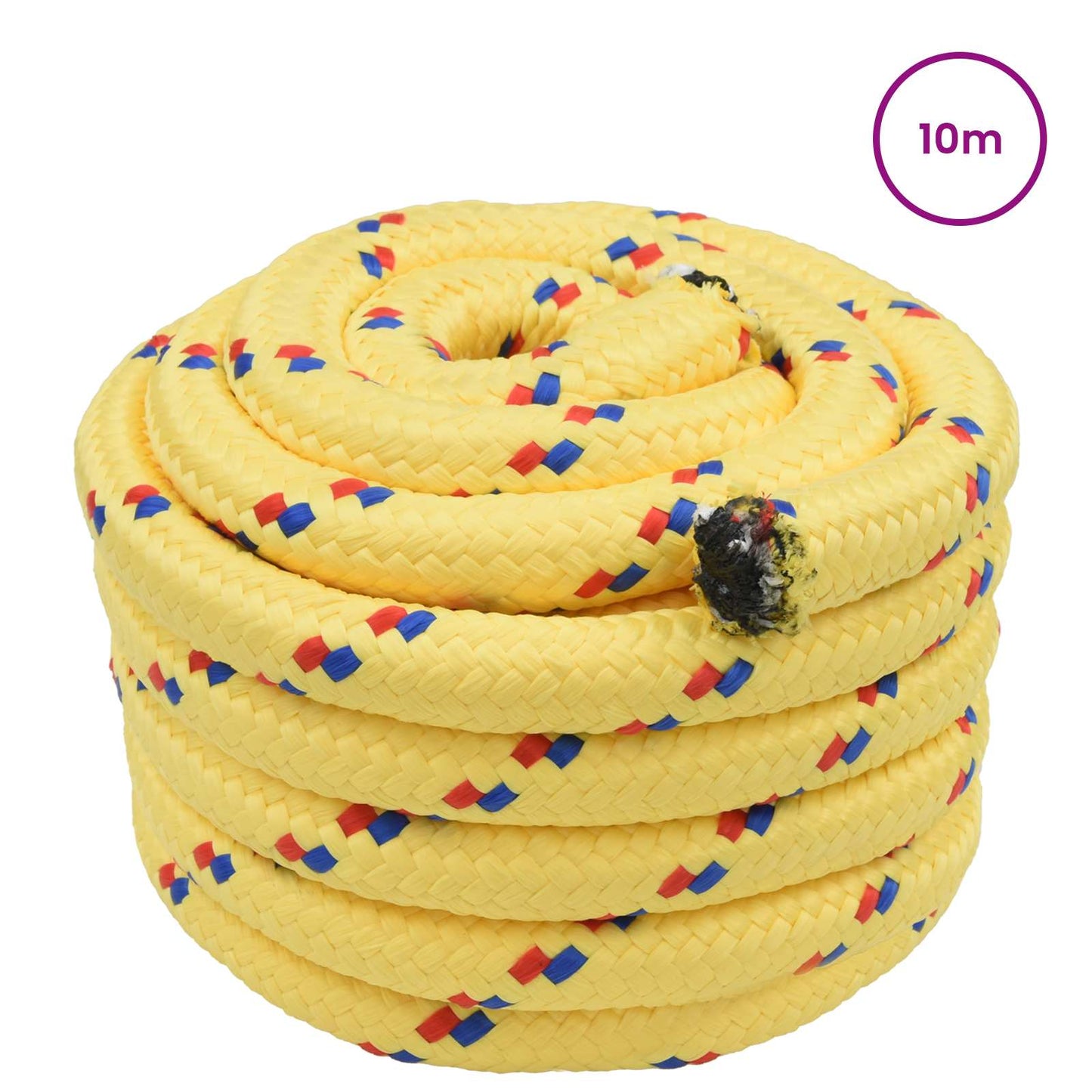 vidaXL Boat Rope 4 mm 10 m Yellow 2