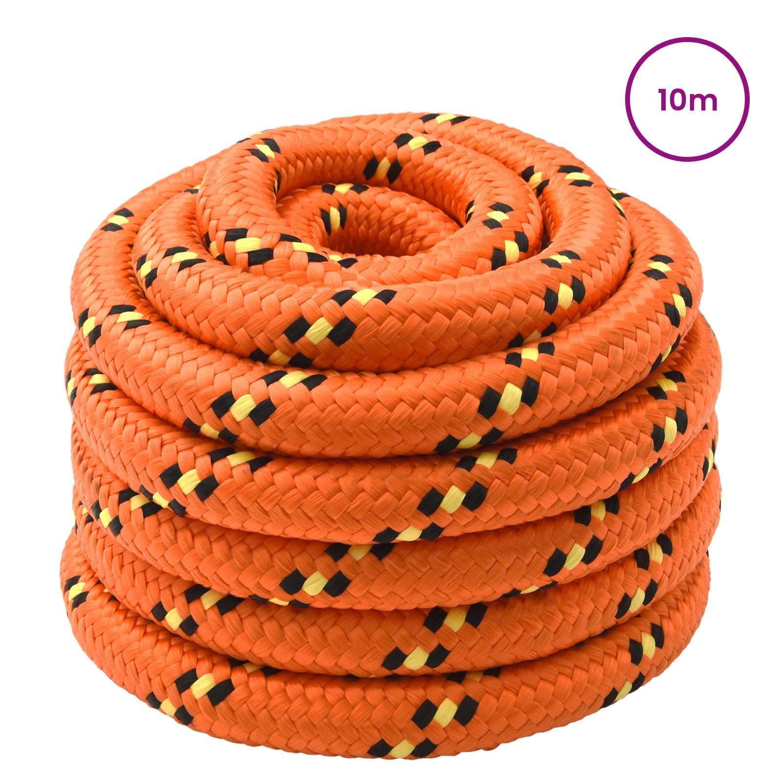 vidaXL Boat Rope 5 mm 10 m Orange 2
