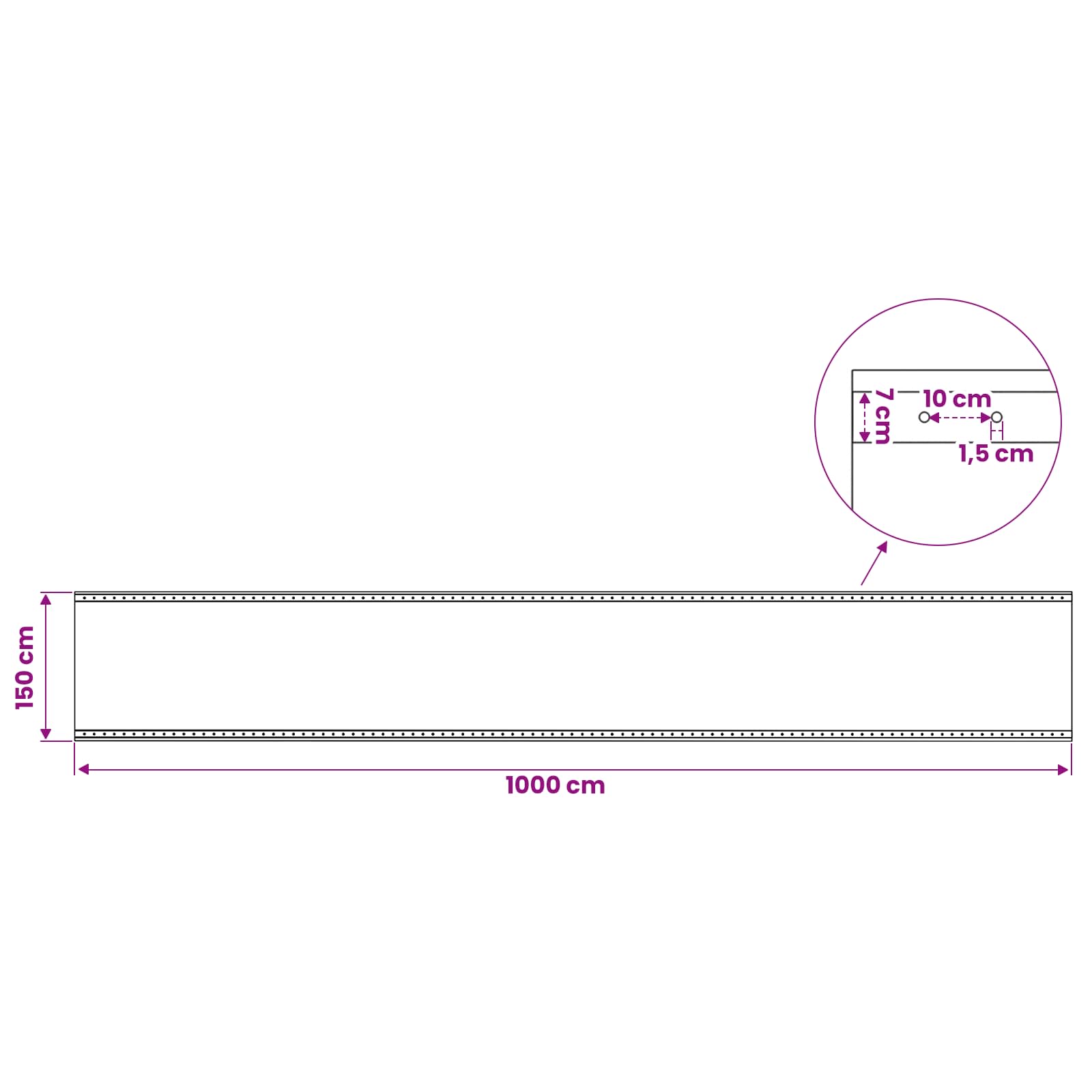vidaXL Tarpaulin with Eyelets 2 pcs Green 1.5 x 10 m 260 gsm PE 6