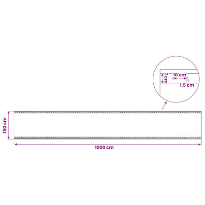 vidaXL Tarpaulin with Eyelets 2 pcs Green 1.5 x 10 m 260 gsm PE 6