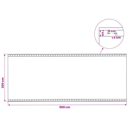 vidaXL Tarpaulin with Eyelets 2 pcs Green 2 x 5 m 260 gsm PE 6