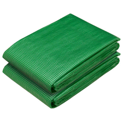 vidaXL Tarpaulin with Eyelets 2 pcs Green 2 x 6 m 260 gsm PE 2