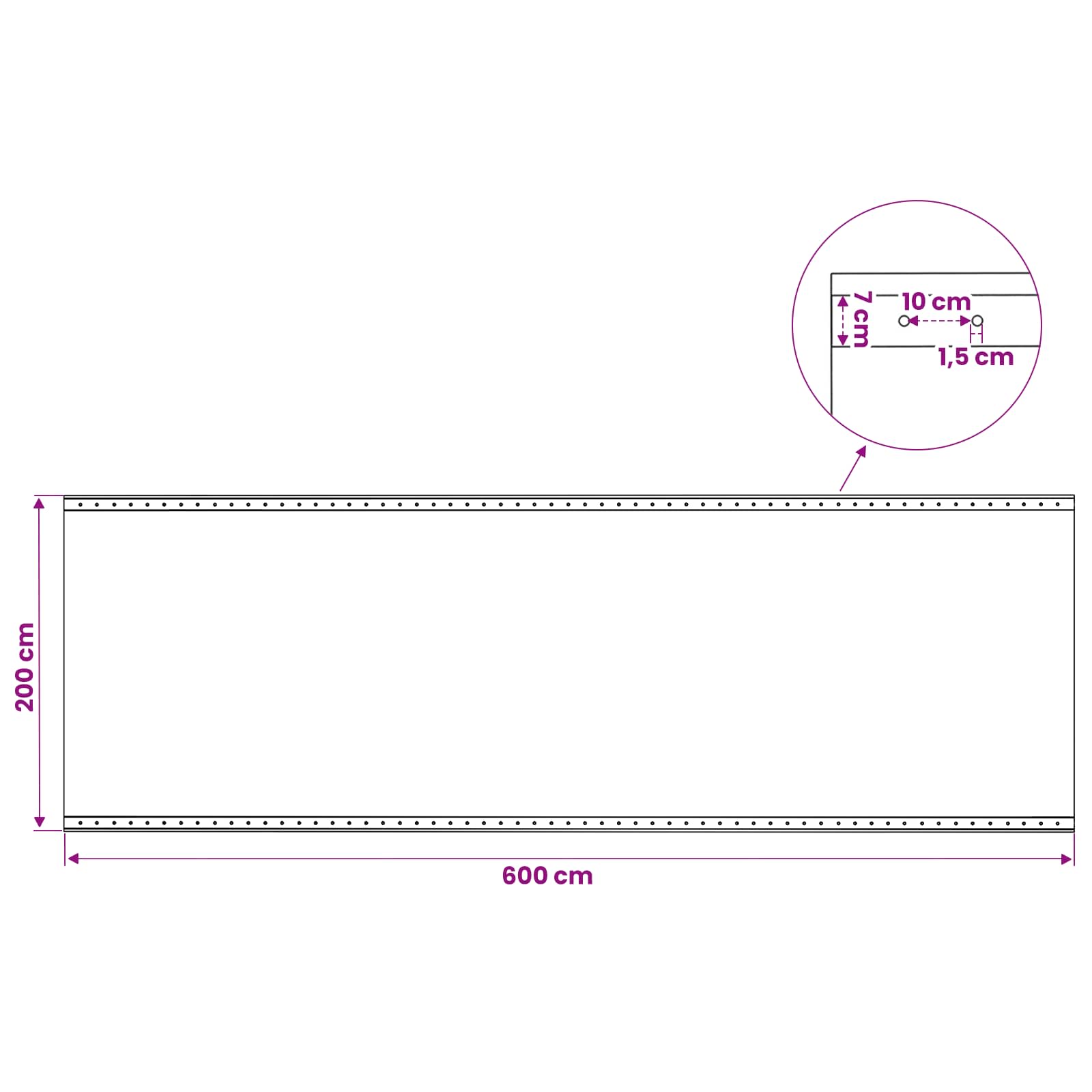 vidaXL Tarpaulin with Eyelets 2 pcs Green 2 x 6 m 260 gsm PE 6