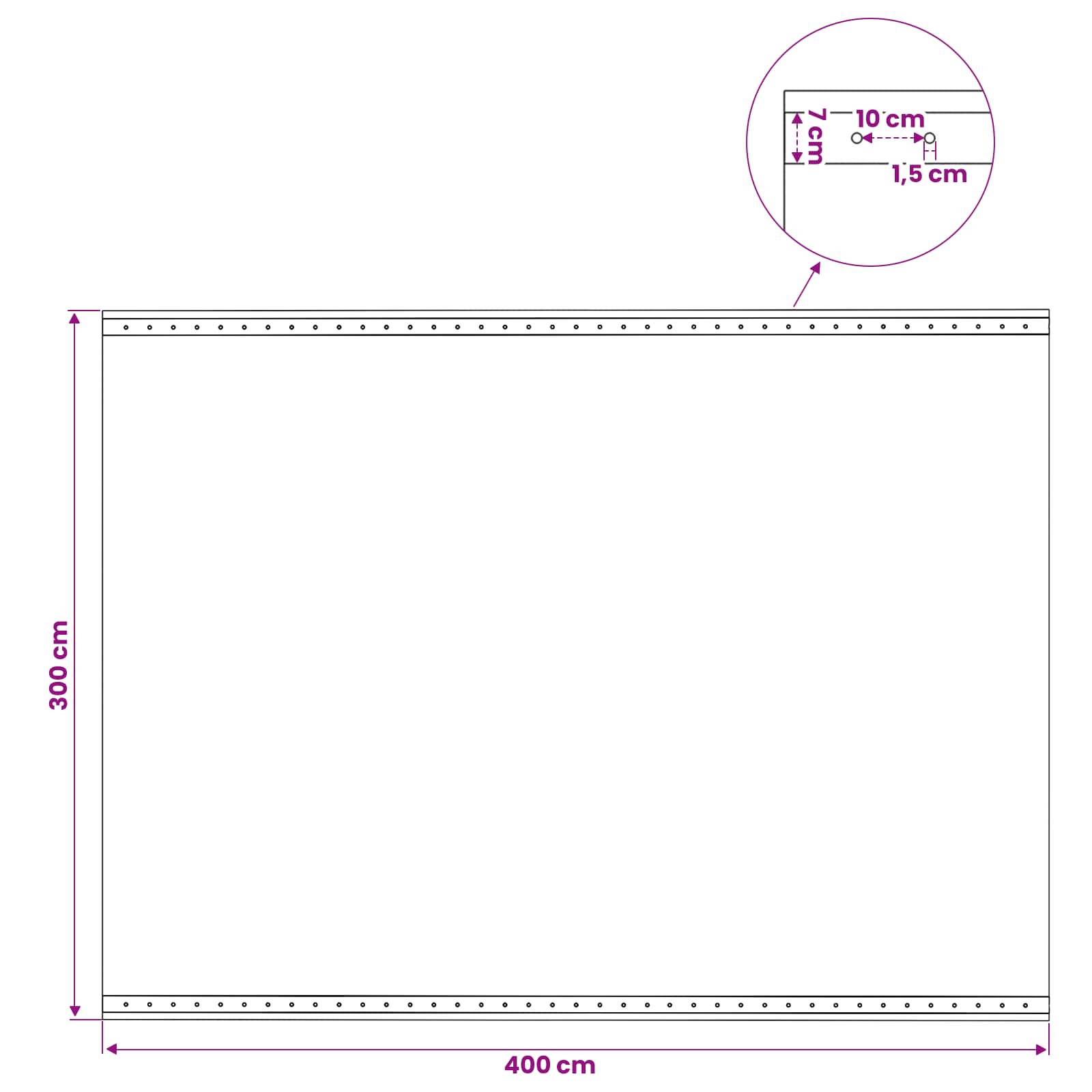 vidaXL Tarpaulin with Eyelets 2 pcs Green 3 x 4 m 260 gsm PE 6