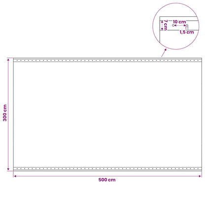 vidaXL Tarpaulin with Eyelets 2 pcs Green 3 x 5 m 260 gsm PE 6