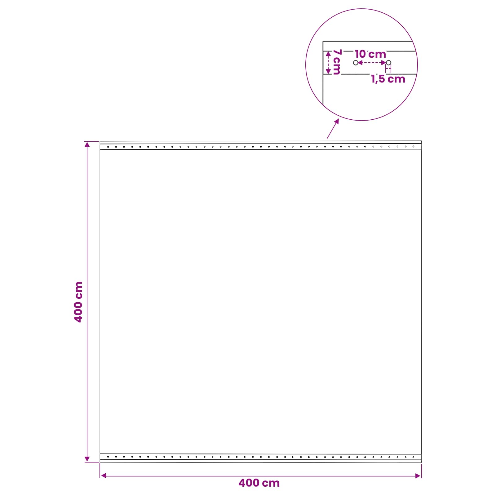 vidaXL Tarpaulin with Eyelets 2 pcs Green 4 x 4 m 260 gsm PE 6