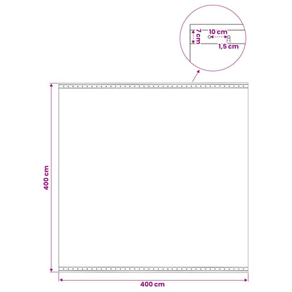 vidaXL Tarpaulin with Eyelets 2 pcs Green 4 x 4 m 260 gsm PE 6