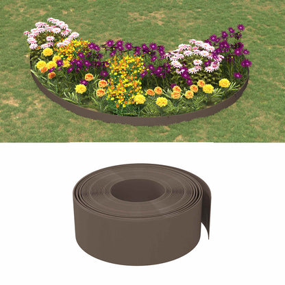 vidaXL Garden Edging 25 m 20 cm PE Brown 1