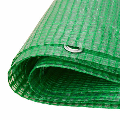 vidaXL Tarpaulin with Eyelets Green 8 x 8 m 140 gsm PE 4