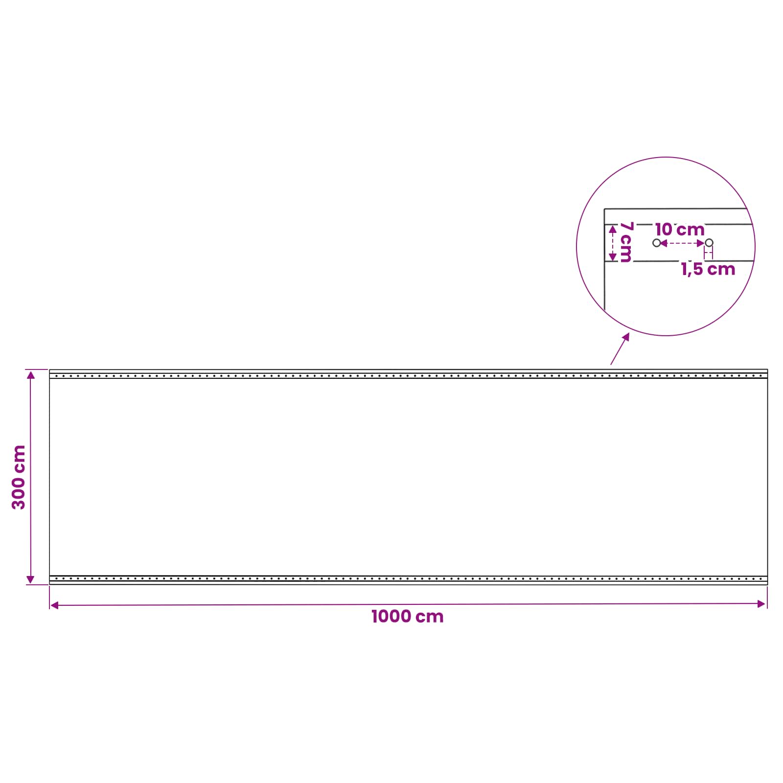 vidaXL Tarpaulin with Eyelets Green 3 x 10 m 260 gsm PE 6