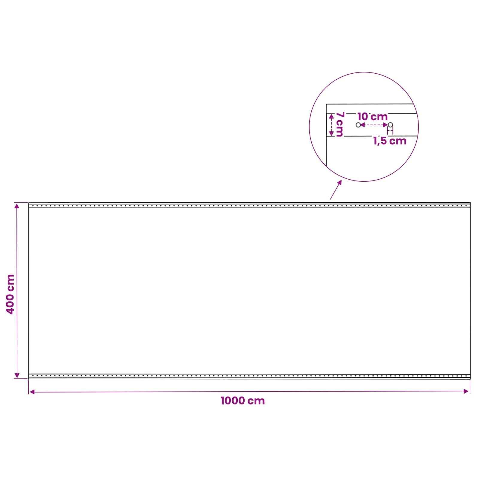 vidaXL Tarpaulin with Eyelets Green 4 x 10 m 260 gsm PE 6