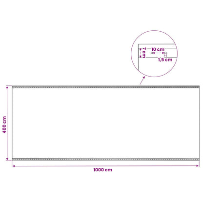 vidaXL Tarpaulin with Eyelets Green 4 x 10 m 260 gsm PE 6