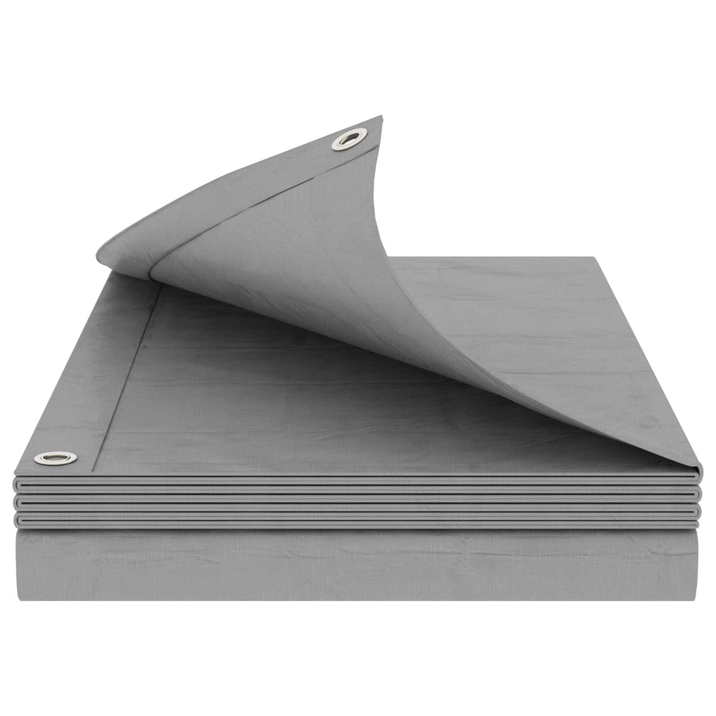 vidaXL Tarpaulin with Eyelets Light Grey 8 x 8 m 180 gsm PE 2