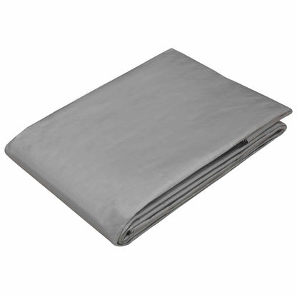 vidaXL Tarpaulin with Eyelets Light Grey 8 x 8 m 180 gsm PE 3