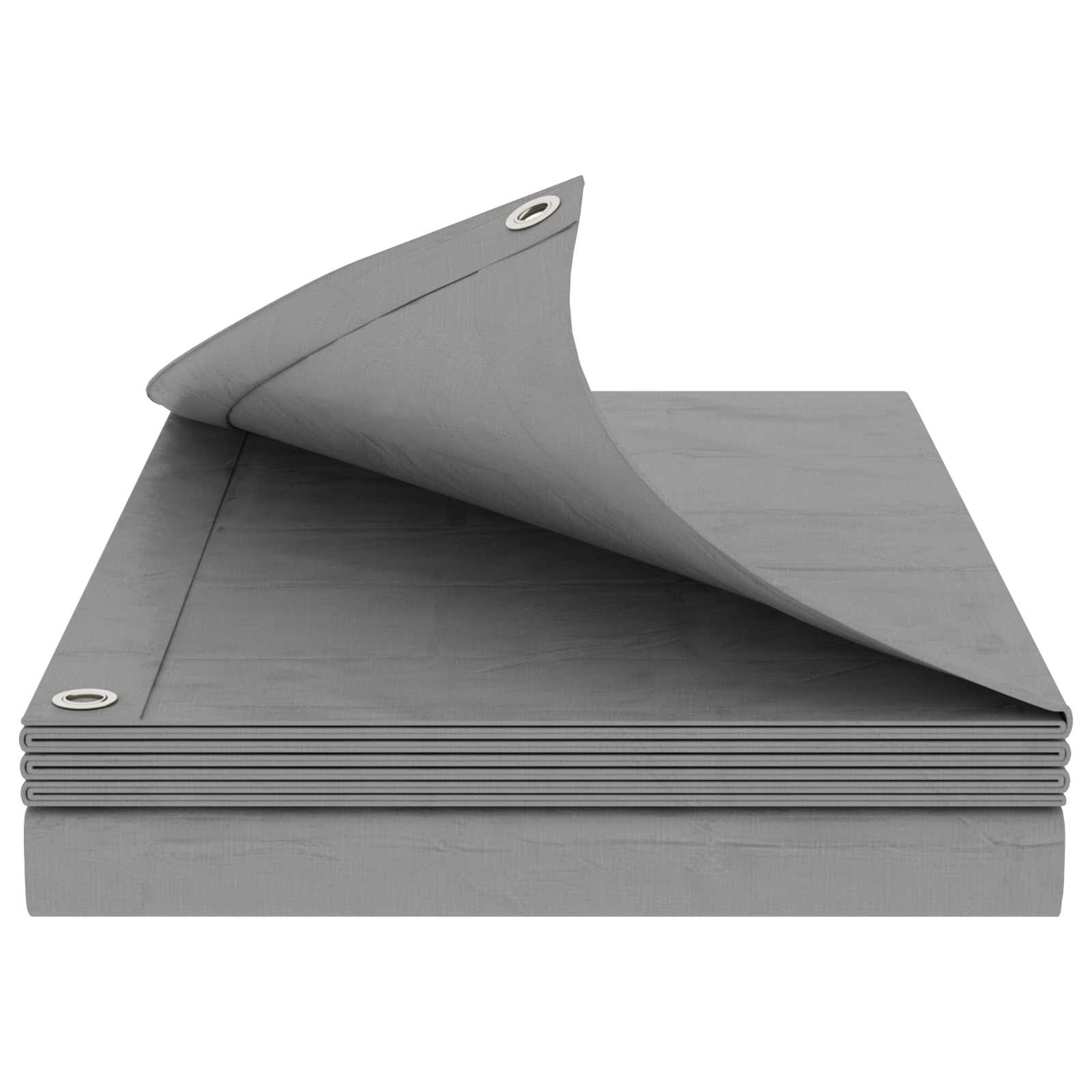 vidaXL Tarpaulin with Eyelets Light Grey 6 x 8 m 260 gsm PE 2