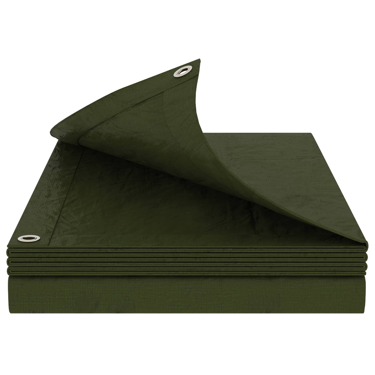 vidaXL Tarpaulin with Eyelets Green 6 x 6 m 260 gsm PE 2