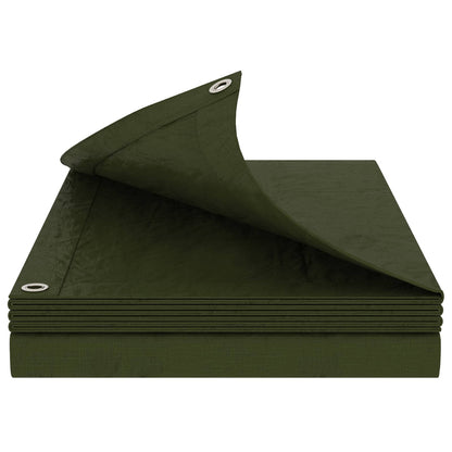 vidaXL Tarpaulin with Eyelets Green 6 x 8 m 260 gsm PE 2