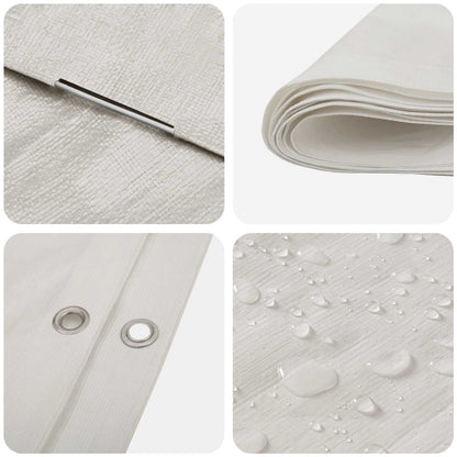 vidaXL Tarpaulin with Eyelets White 8 x 8 m 180 gsm PE 4