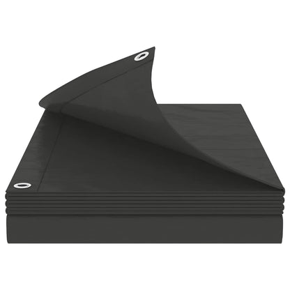 vidaXL Tarpaulin with Eyelets Anthracite Grey 8 x 12 m 90 gsm PE 2