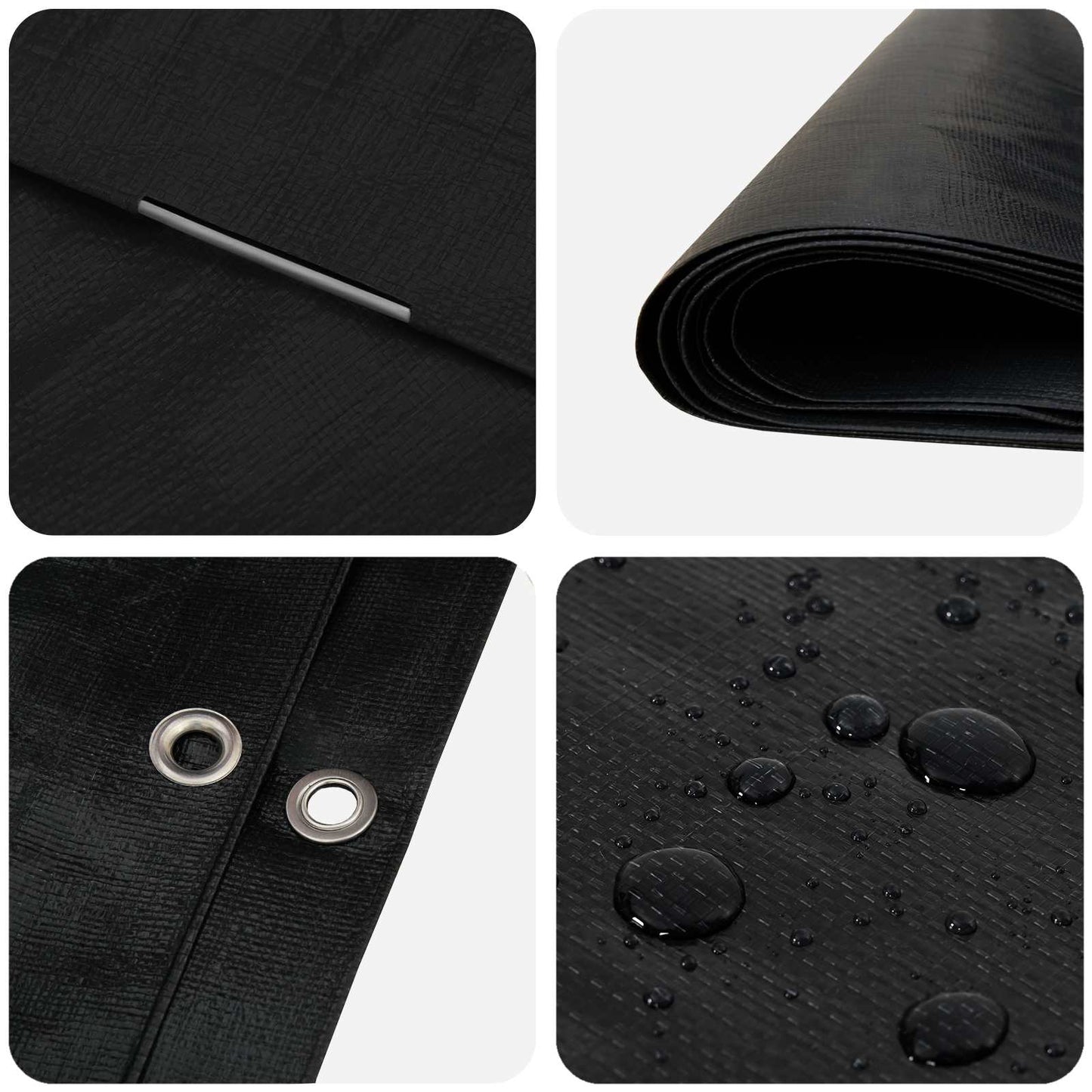 vidaXL Tarpaulin with Eyelets Anthracite Grey 6 x 8 m 260 gsm PE 4