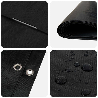 vidaXL Tarpaulin with Eyelets Anthracite Grey 6 x 8 m 260 gsm PE 4
