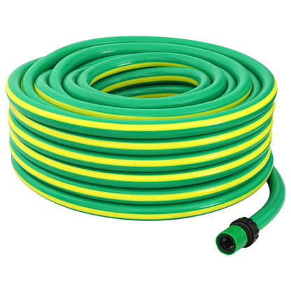 vidaXL Garden Hose 5-Ply Green and Yellow 19 mm PVC 1