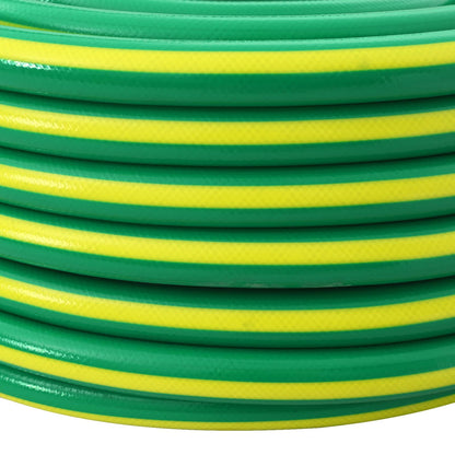 vidaXL Garden Hose 5-Ply Green and Yellow 25 mm PVC 4
