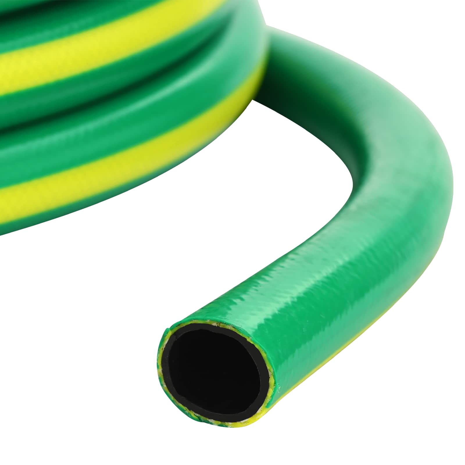 vidaXL Garden Hose 5-Ply Green and Yellow 25 mm PVC 5
