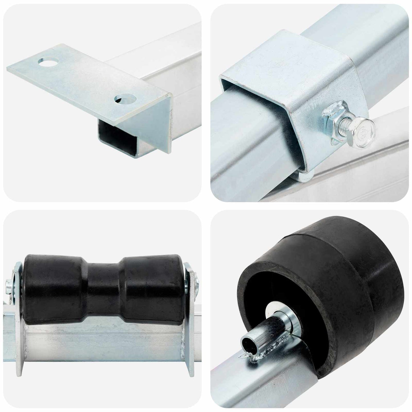 vidaXL Boat Trailer Bottom Support 111 x 12.5 x 43 cm Galvanised Steel 4