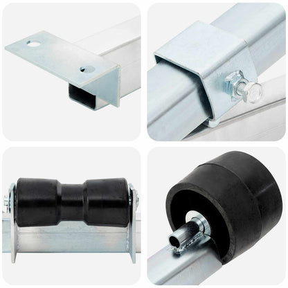 vidaXL Boat Trailer Bottom Support 111 x 12.5 x 43 cm Galvanised Steel 4