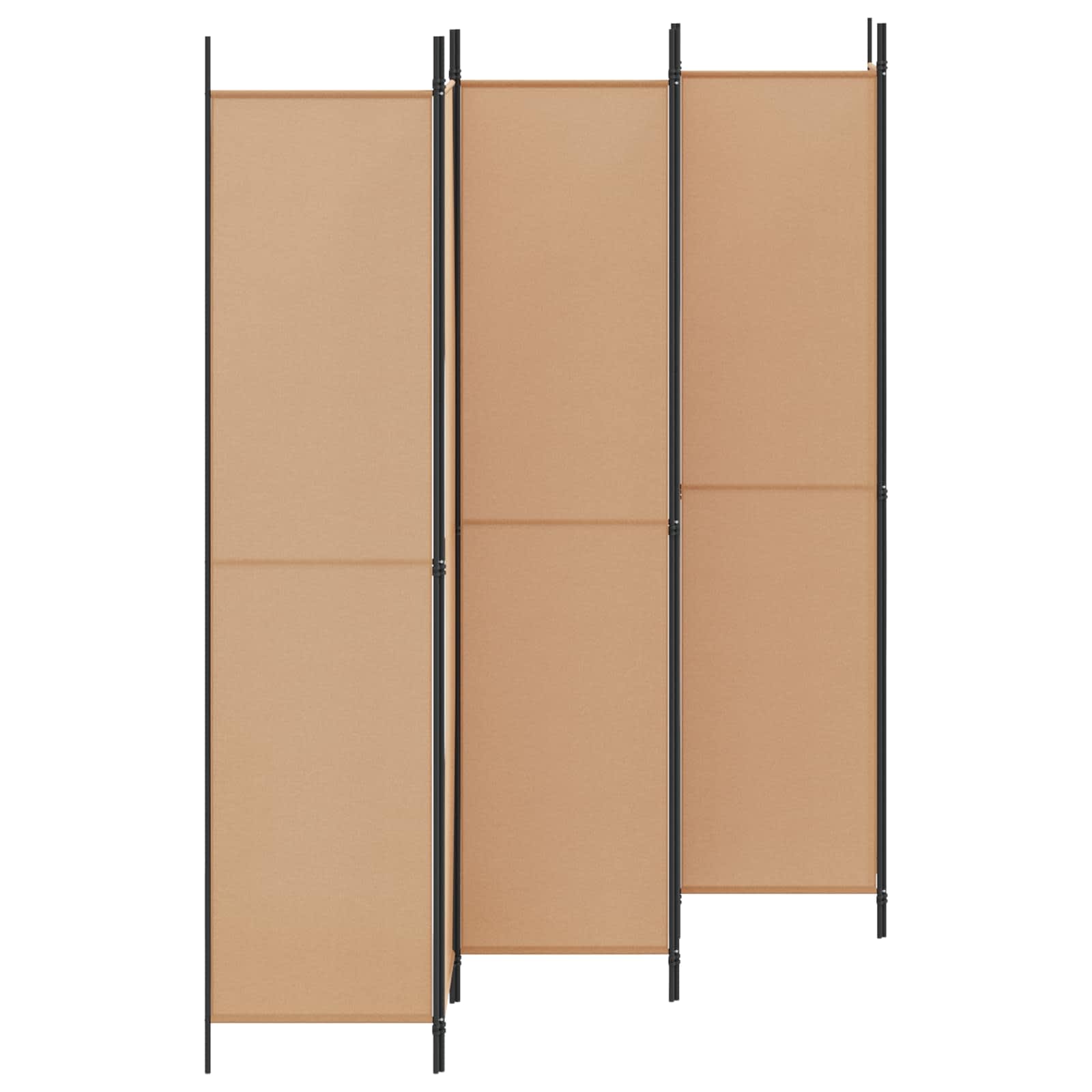 vidaXL 6-Panel Room Divider Beige 300 x 220 cm Fabric 3