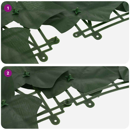 vidaXL Balcony Screen with Leaves Dark Green 600 x 150 cm 6