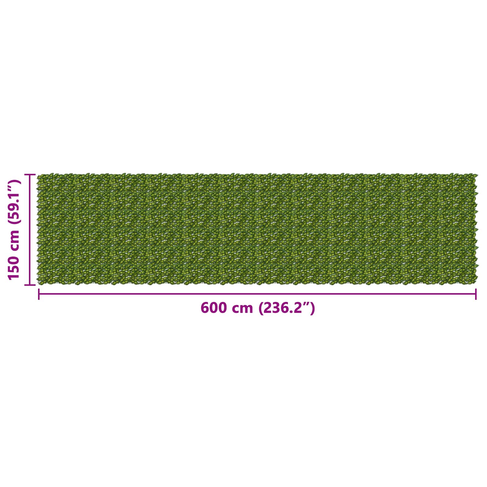 vidaXL Balcony Screen with Leaves Green and Yellow 600 x 150 cm 5