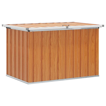 vidaXL Outdoor Storage Box Wood 109 x 67 x 65 cm Galvanised Steel 2