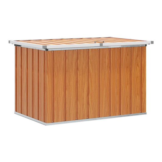 Outdoor Storage Box Wood Galvanised Steel 109 cm 65 cm 67 cm
