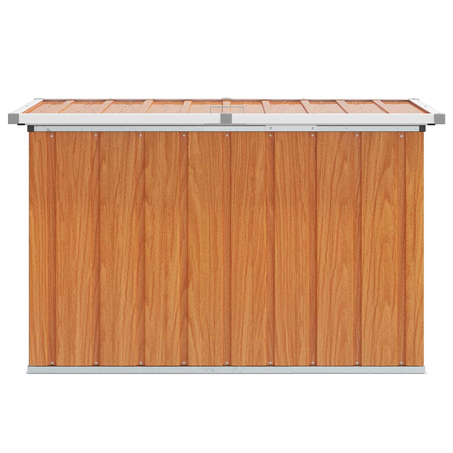 vidaXL Outdoor Storage Box Wood 109 x 67 x 65 cm Galvanised Steel 4