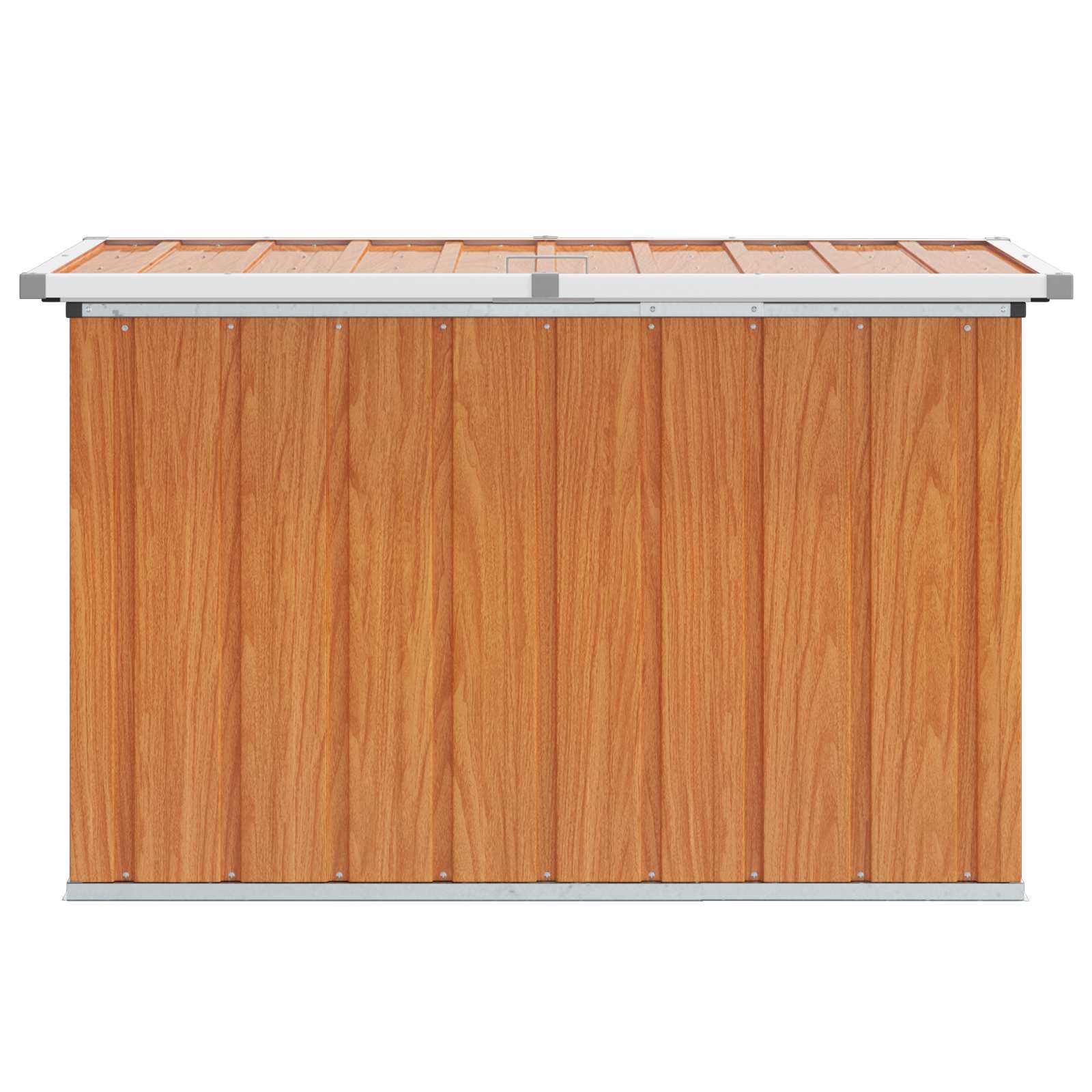 vidaXL Outdoor Storage Box Wood 109 x 67 x 65 cm Galvanised Steel 4