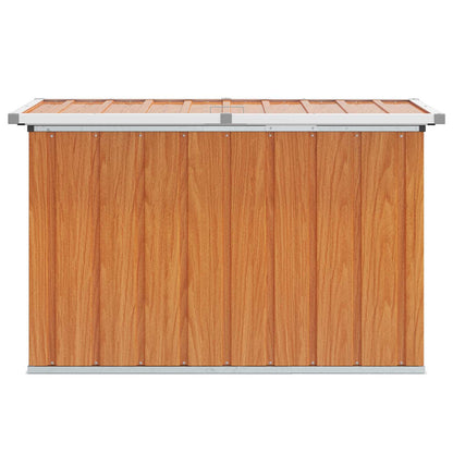 vidaXL Outdoor Storage Box Wood 109 x 67 x 65 cm Galvanised Steel 4