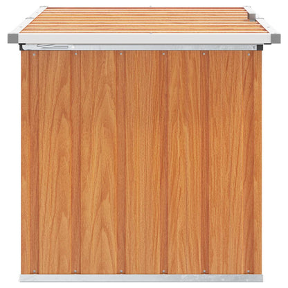 vidaXL Outdoor Storage Box Wood 109 x 67 x 65 cm Galvanised Steel 5