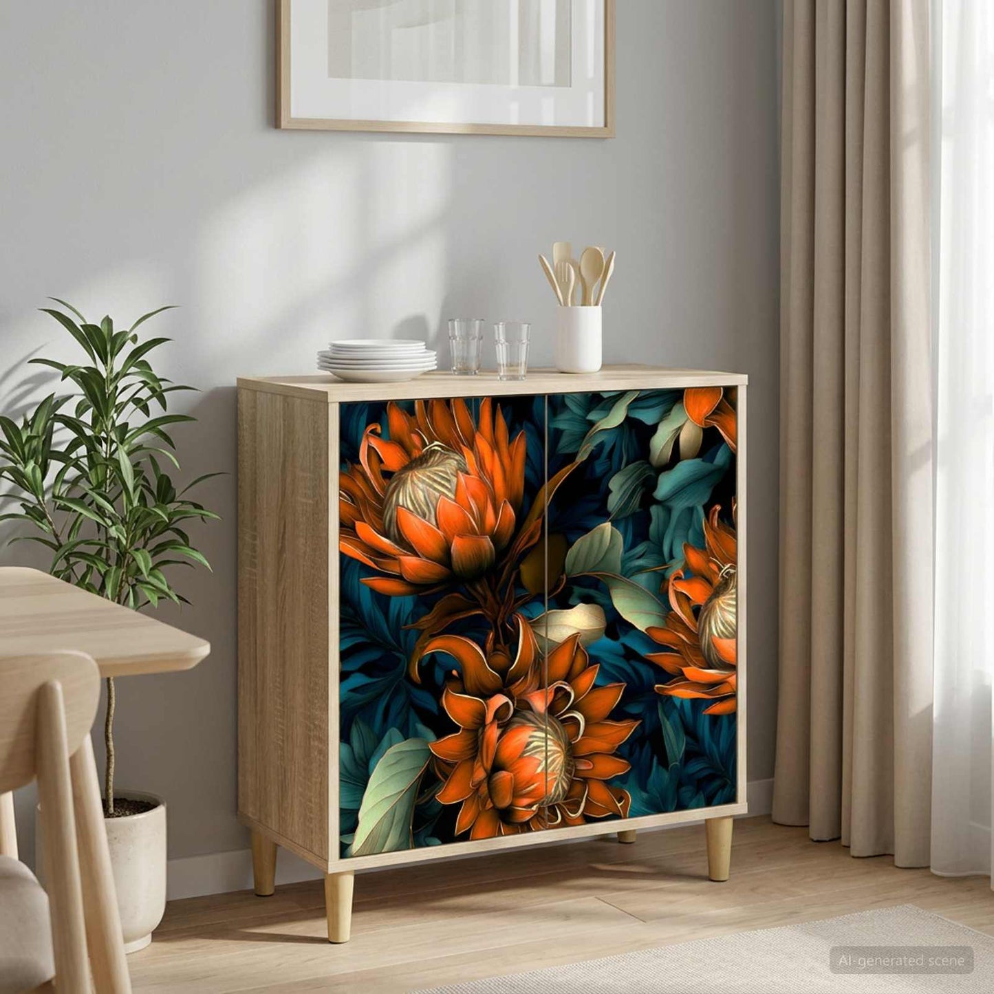 vidaXL Sideboard LOCHEM Sonoma 69 x 33 x 75 cm Engineered Wood 1