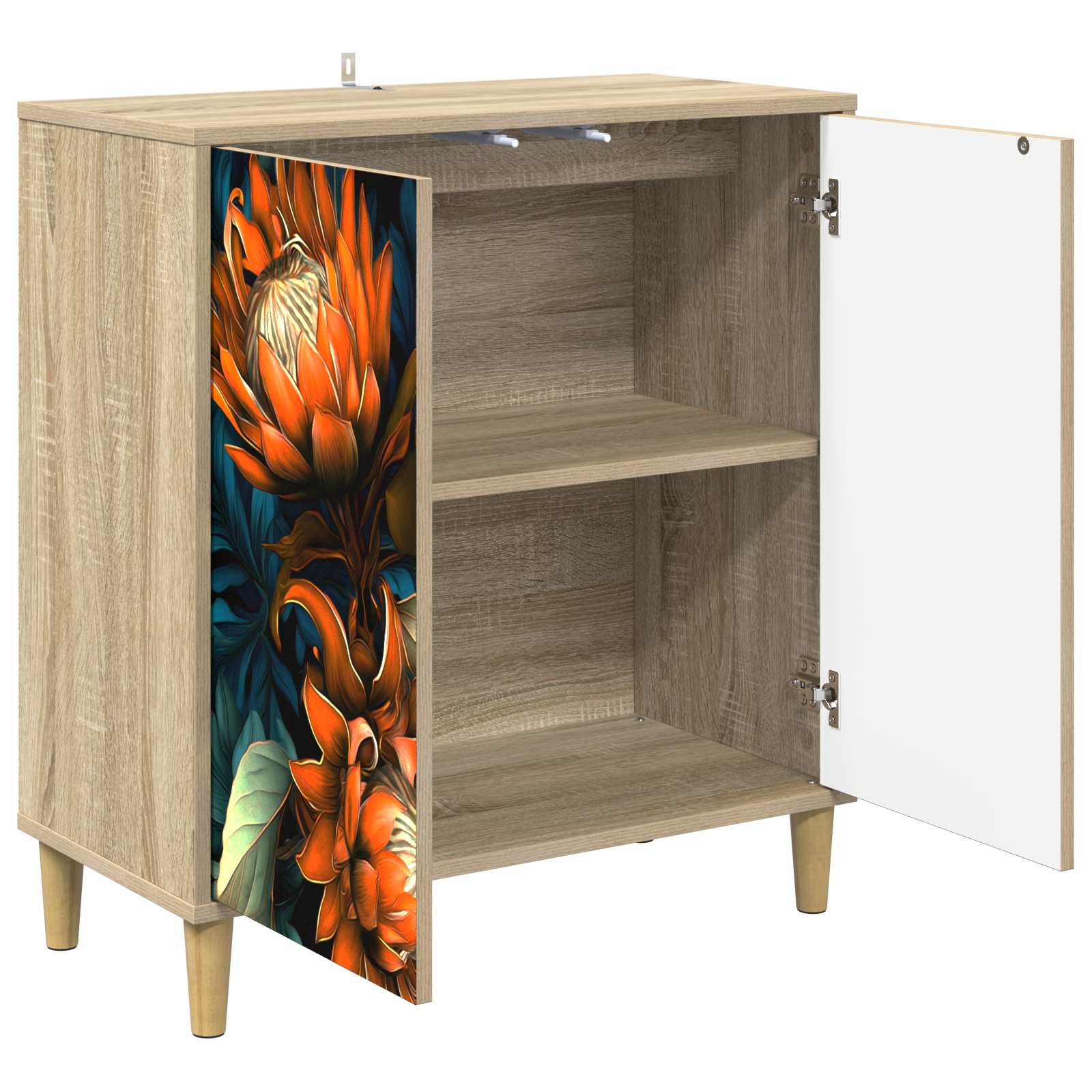 vidaXL Sideboard LOCHEM Sonoma 69 x 33 x 75 cm Engineered Wood 3