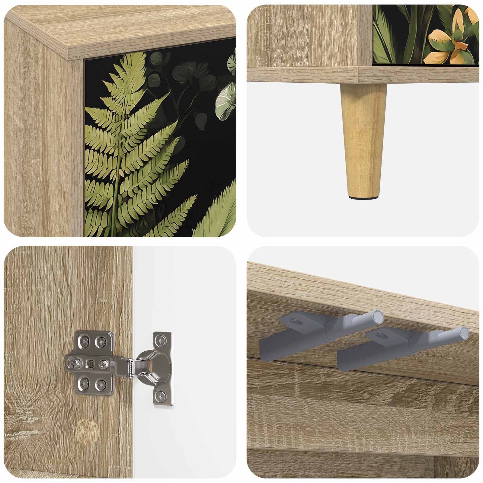 vidaXL TV Cabinet RHENEN 69 x 33 x 50 cm Sonoma Engineered Wood 6