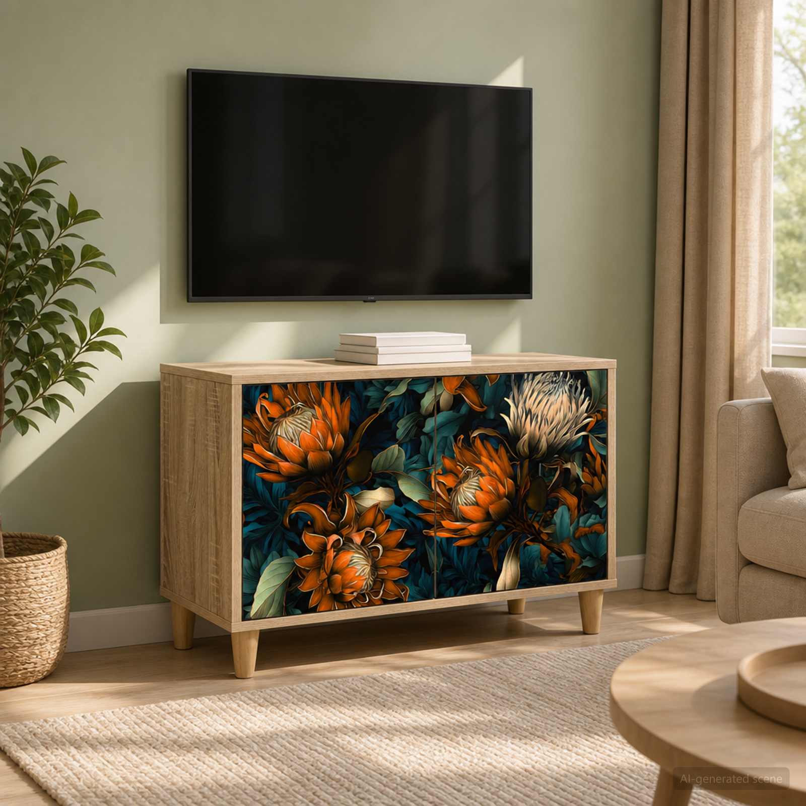 vidaXL TV Cabinet LOCHEM 69 x 33 x 50 cm Sonoma Engineered Wood 1
