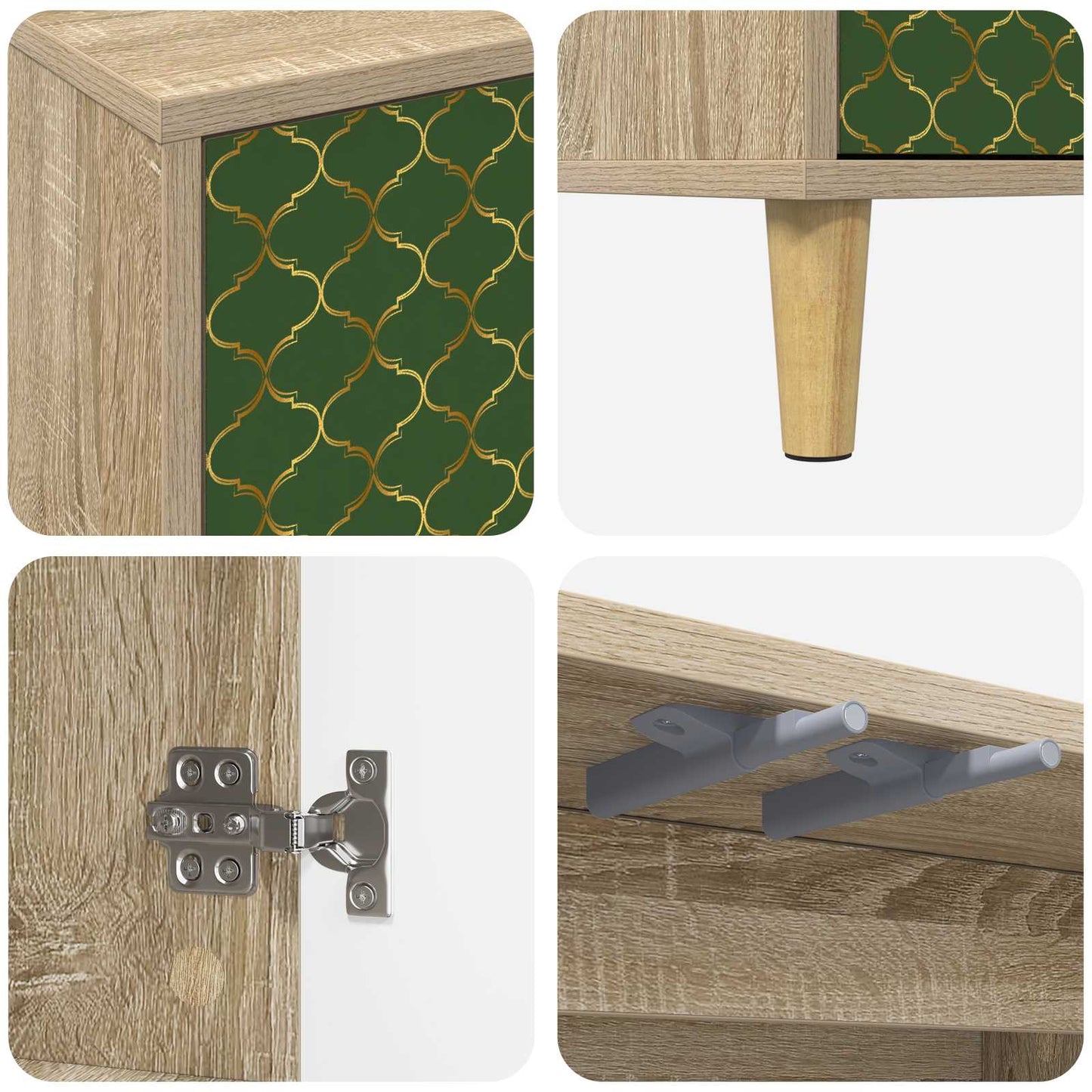 vidaXL TV Cabinet GELEEN 69 x 33 x 50 cm Sonoma Engineered Wood 6